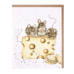 Wrendale Designs 'Crackers about Cheese' Blank Greetings Card- Greeting Cards
