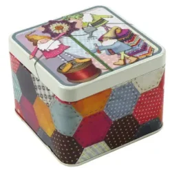 Emma Ball Crafting Gnomes Small Square Tin- Storage