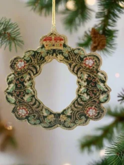 Tinker Tailor Crystal Christmas Wreath Decoration by London- Christmas Decorations|Seasonal Decor