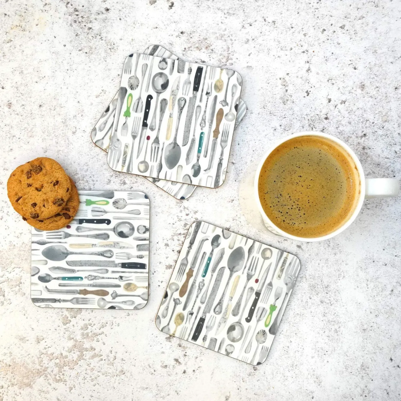 Corinne Alexander Cutlery Coaster Set by- Coasters