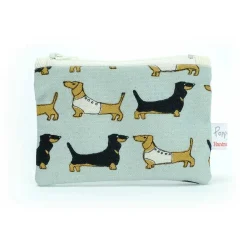 Poppy Treffry Dachshund Small Flat Coin Purse- Storage|Bags