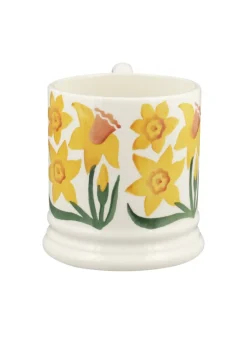 Emma Bridgewater Daffodil Hand-Stamped 1/2 Pint Mug- Flowers & Garden