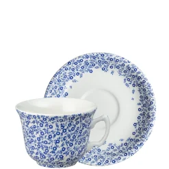 Burleigh Dark Blue Felicity Teacup and Saucer- Tea|Teacups