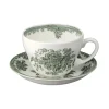 Burleigh Dark Green Asiatic Pheasants Breakfast Cup and Saucer- Tea|Teacups