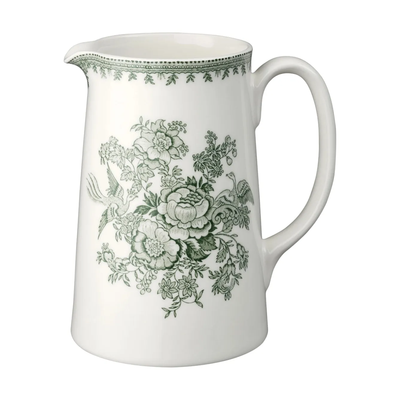 Burleigh Dark Green Asiatic Pheasants Medium Tankard Jug- Jugs