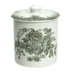 Burleigh Dark Green Asiatic  Pheasants Covered Jam/Sugar Pot- Jam Pots