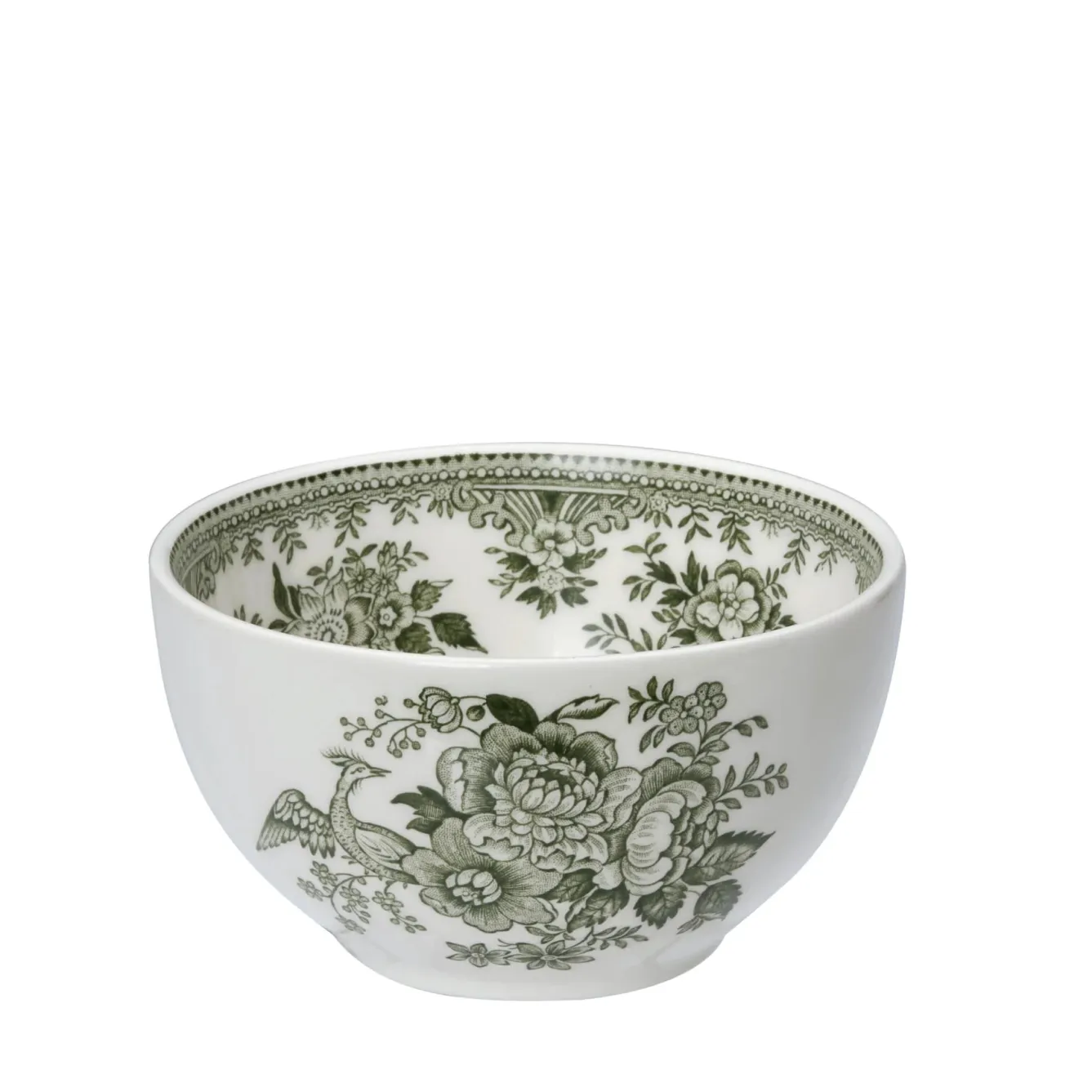 Burleigh Dark Green Asiatic Pheasants Mini Footed Bowl - 4.75in/12cm- Bowls & Dishes