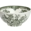 Burleigh Dark Green Asiatic Pheasants Medium Footed Bowl- Bowls & Dishes