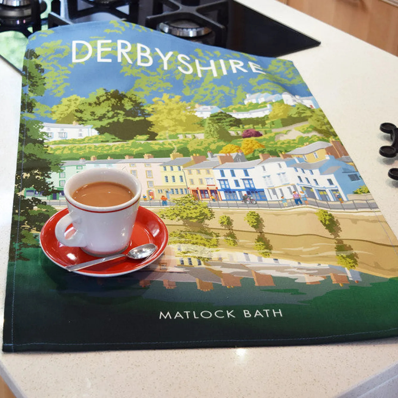 Town Towels Derbyshire - Matlock Bath Tea Towel- Tea|Tea Towels