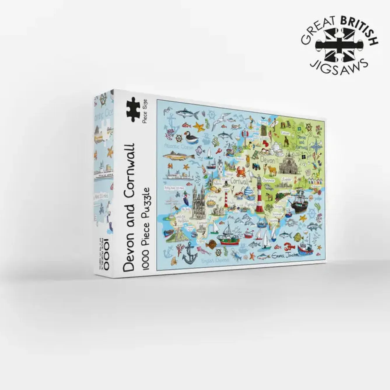 GB Jigsaws Ltd Devon & Cornwall 1000 Piece Jigsaw Puzzle- Puzzles