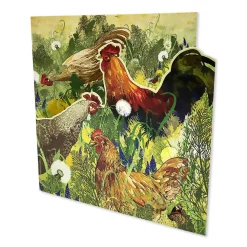 Emma Ball Die-Cut 'Chooks' Greetings Card- Greeting Cards