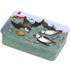 Emma Ball Diving Puffins Mini Slider Tin- Seaside