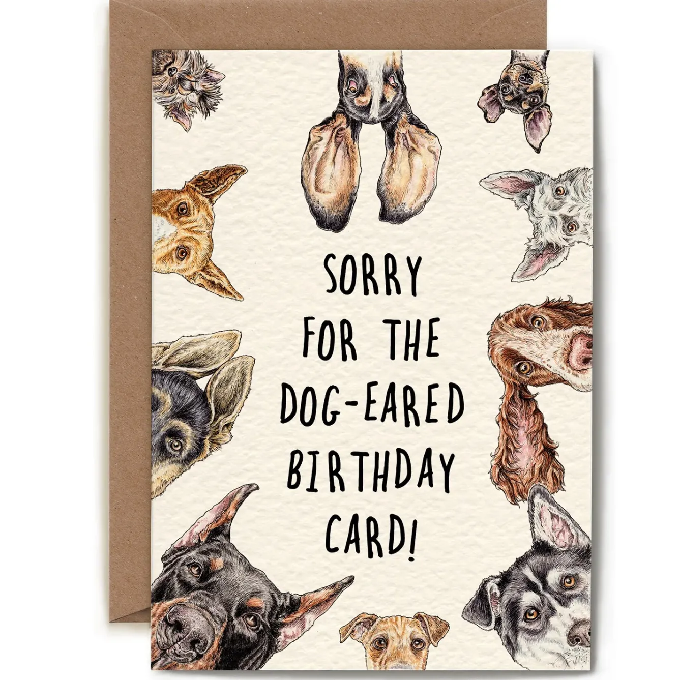 Bewilderbeest Dog-Eared Birthday Greetings Card- Greeting Cards