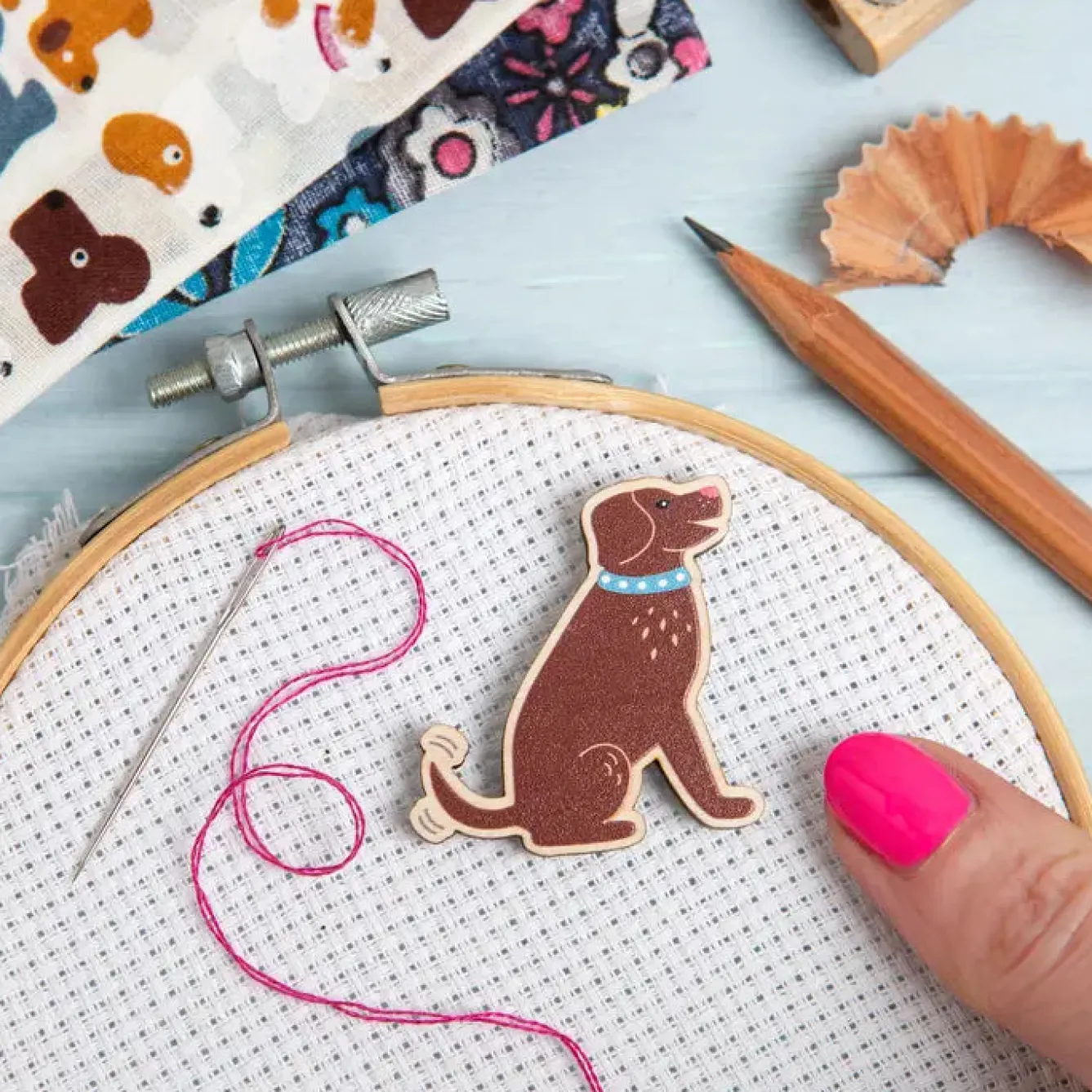 Hawthorn Handmade Dog Magnetic Needle Holder- Crafts