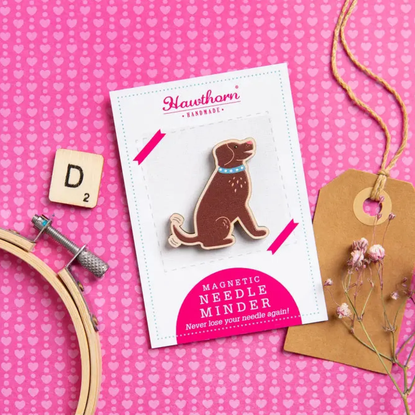 Hawthorn Handmade Dog Magnetic Needle Holder- Crafts