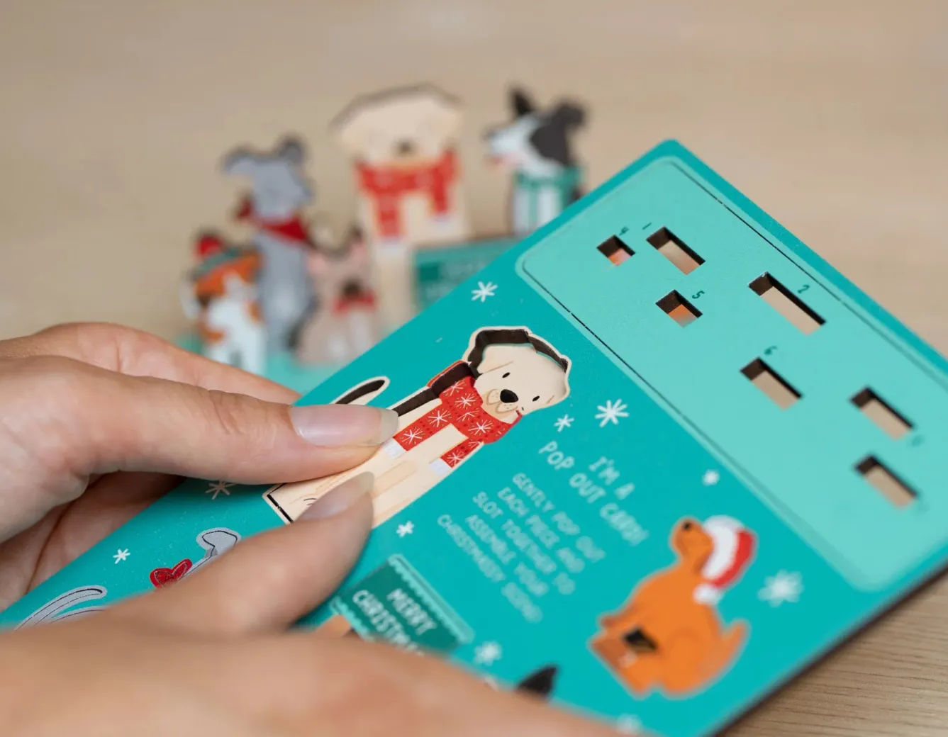 Dapple & Dot Dogs Christmas Pop Out Card- Christmas Cards|Christmas