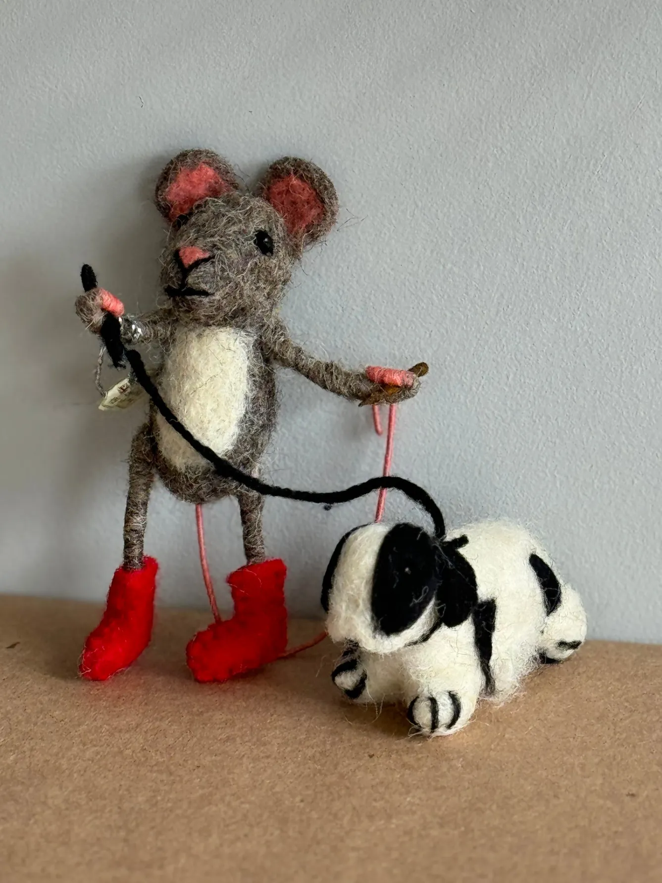 Sew Heart Felt Dog Walker Felt Mouse with Spaniel- Children
