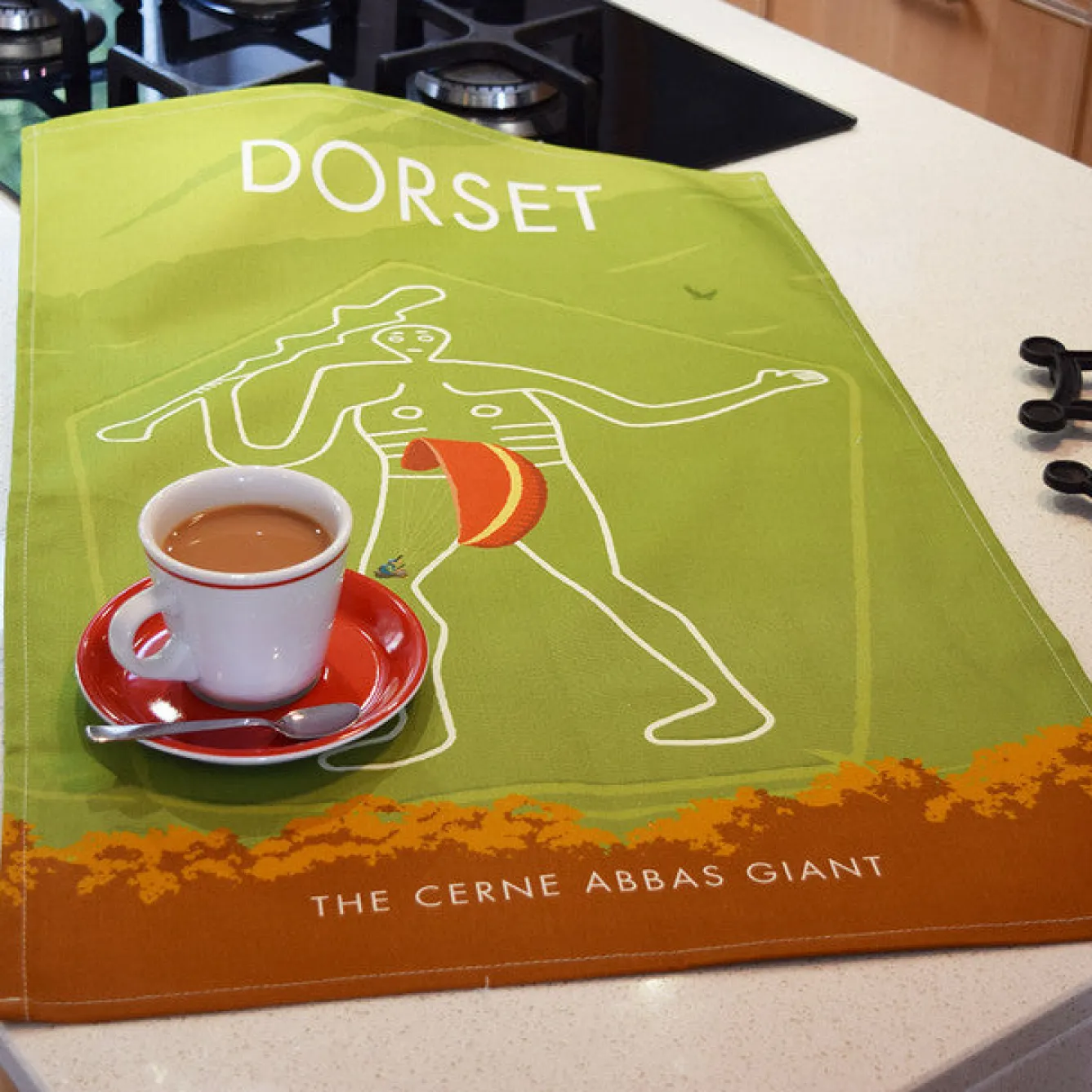Town Towels Dorset - The Cerne Abbas Giant Tea Towel- Tea|Tea Towels