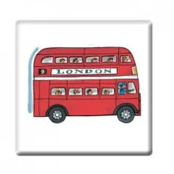 Alison Gardiner Double Decker London Bus Coaster- Coasters