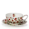 Dunoon Dovedale Strawberry Teacup & Saucer- Tea|Teacups