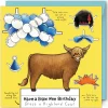 Yeti Dress a Highland Cow Birthday Card- Greeting Cards|Crafts