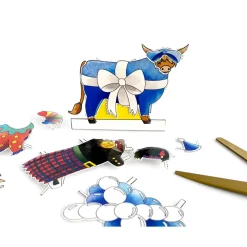 Yeti Dress a Highland Cow Birthday Card- Greeting Cards|Crafts