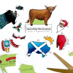 Yeti Dress a Highland Cow Christmas Card- Christmas|Greeting Cards