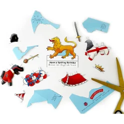 Yeti Dress an English Lion Birthday Card- Greeting Cards|Crafts