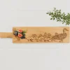Selbrae Duck & Ducklings Long Oak Serving Paddle- Serving Plates & Boards