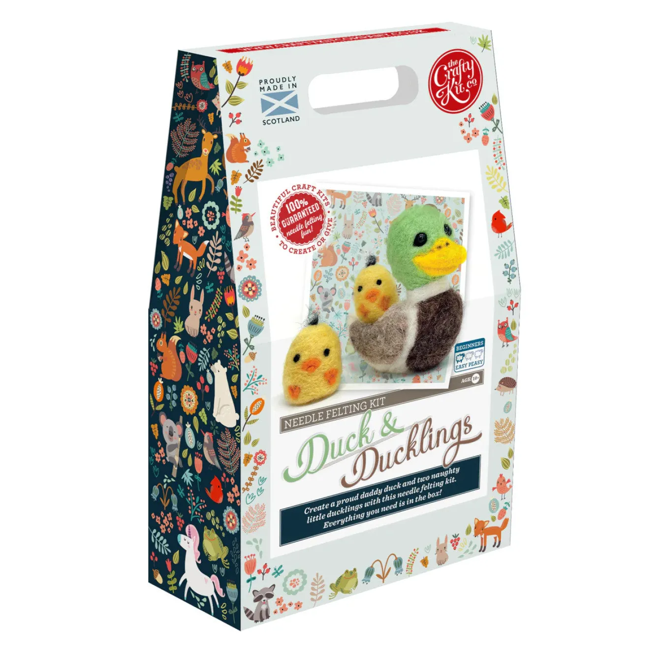 The Crafty Kit Co. Duck & Ducklings Needle Felting Kit- Crafts