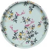 Sara Miller London Duck Egg Orchard Deepwell Tin Tray- Trays|Trays