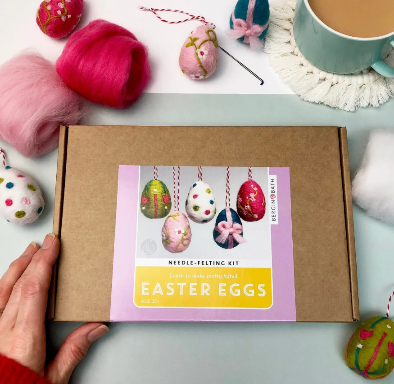Bergin & Bath Easter Eggs Needle Felting Kit- Crafts
