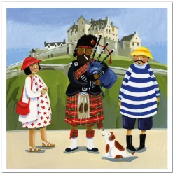 Emma Ball Edinburgh Castle Greetings Card- Greeting Cards