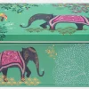 Sara Miller London Elephant Oasis Deep Rectangular Tin- Storage