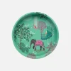 Sara Miller London Elephant's Oasis Garden Deepwell Tin Tray- Trays|Trays