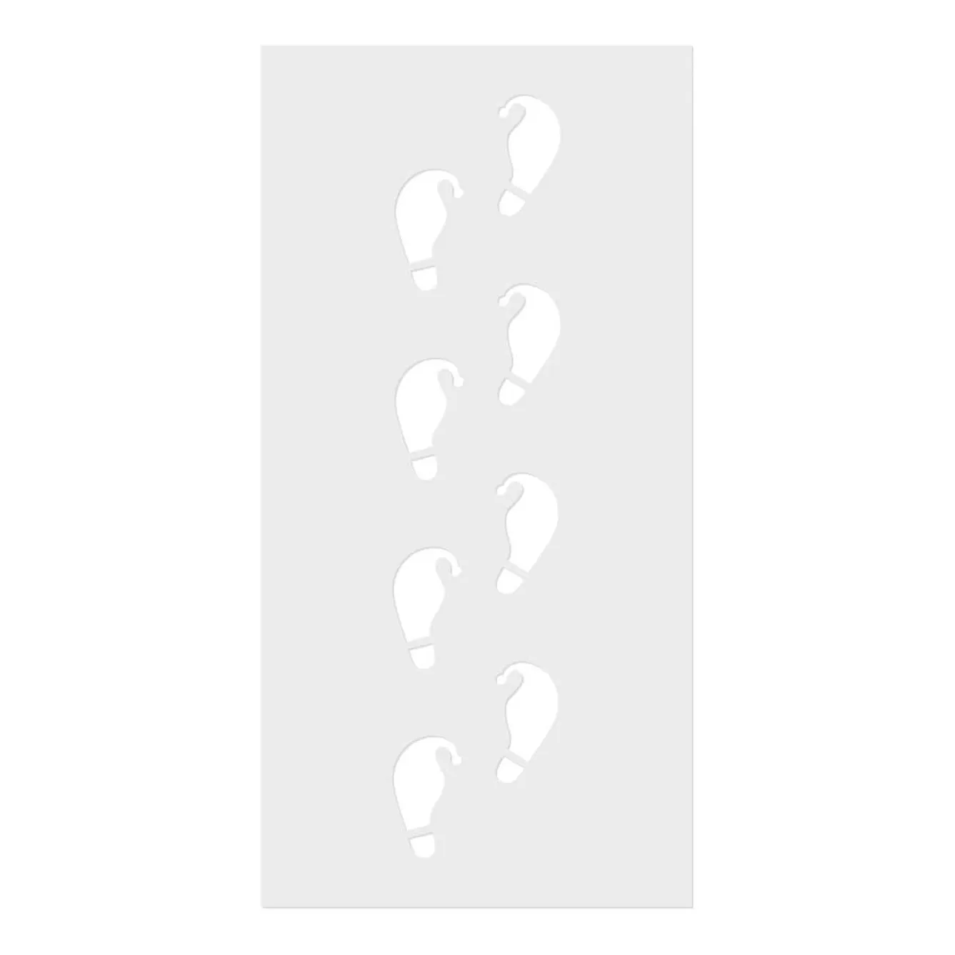 Ginger Ray Elf Shaped Christmas Footprint Stencil- Advent