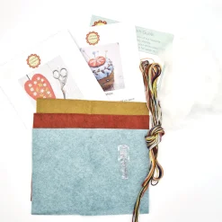 Corinne Lapierre Embroidered Scissors Pouch and Mini Pin Cushion Felt Craft Kit- Crafts|Children