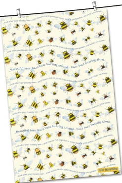 Emma Ball Bees Tea Towel- Tea|Tea Towels