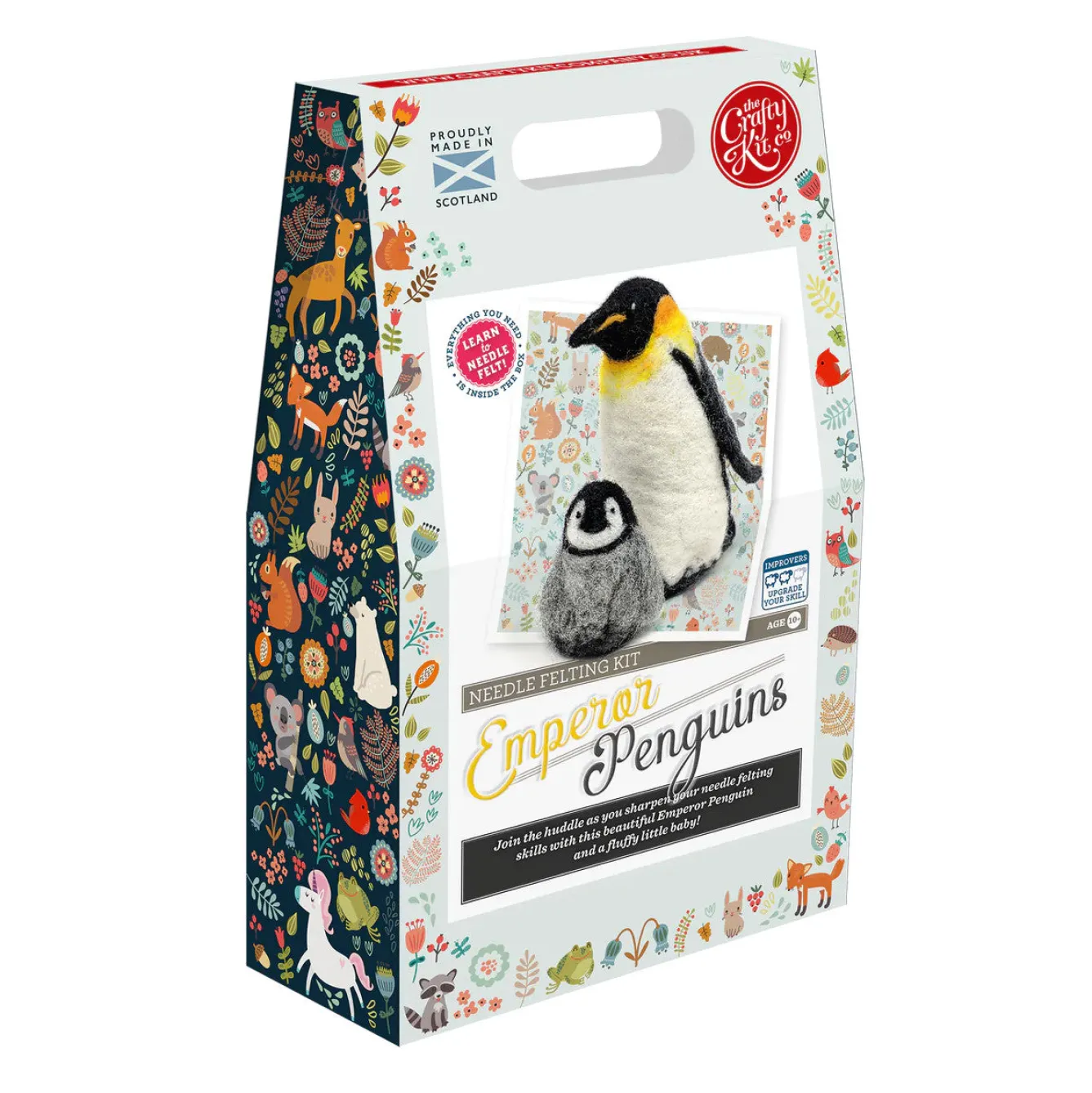The Crafty Kit Co. Emperor Penguins Needle Felting Kit- Christmas|Crafts