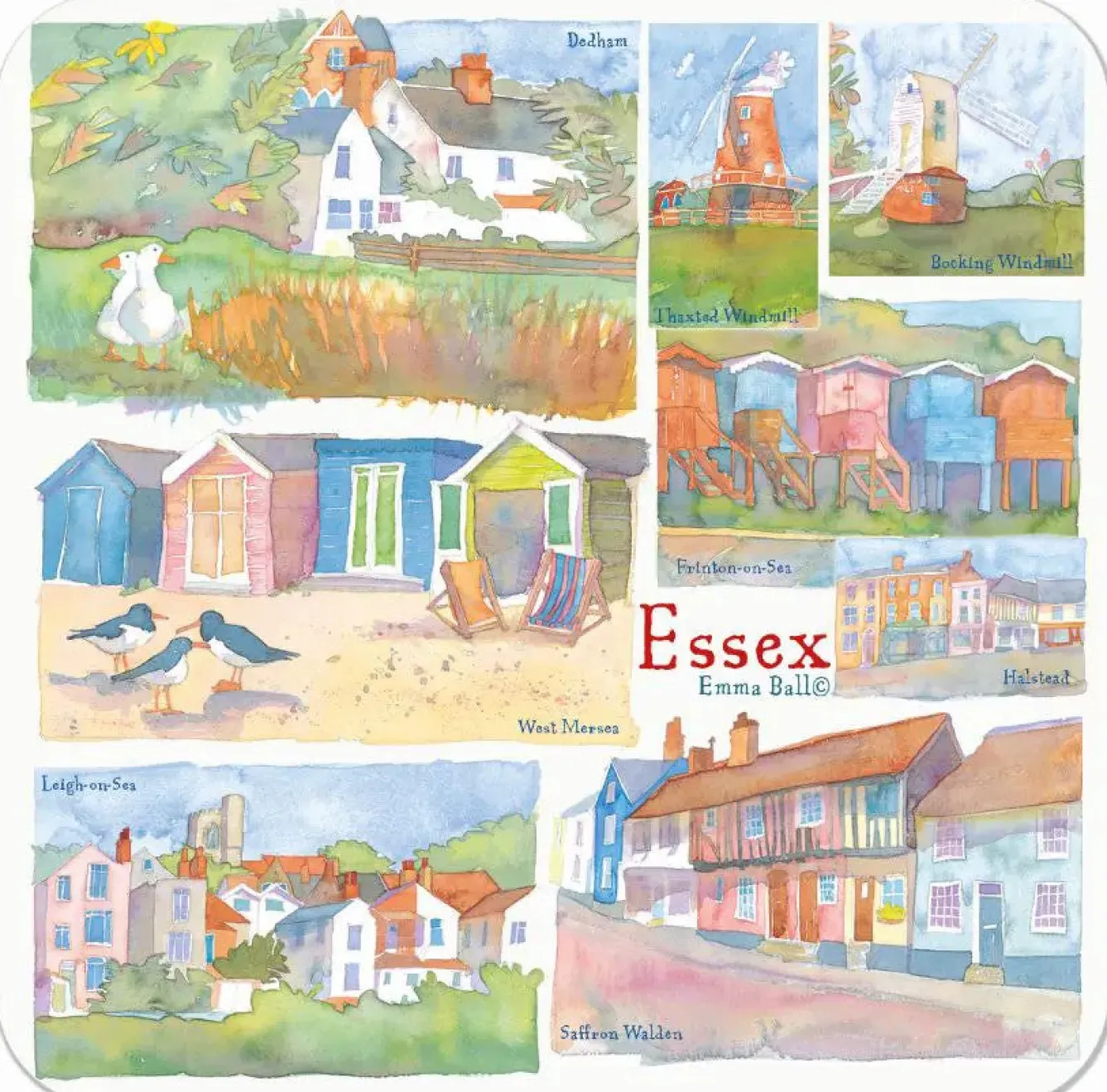 Emma Ball Essex Coaster- Tea|Coasters