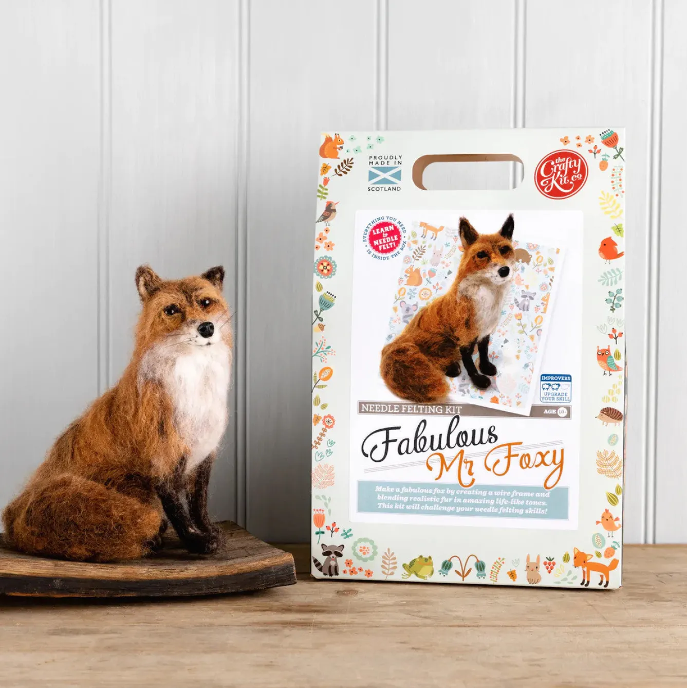 The Crafty Kit Co. Fabulous Mr Foxy Needle Felting Kit- Crafts