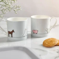 Jin Designs Farm Collection Large Mug- Tea|Pets