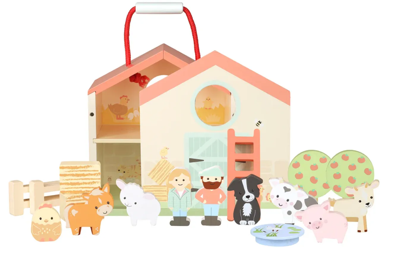 Orange Tree Toys Farmyard Play Set- Children