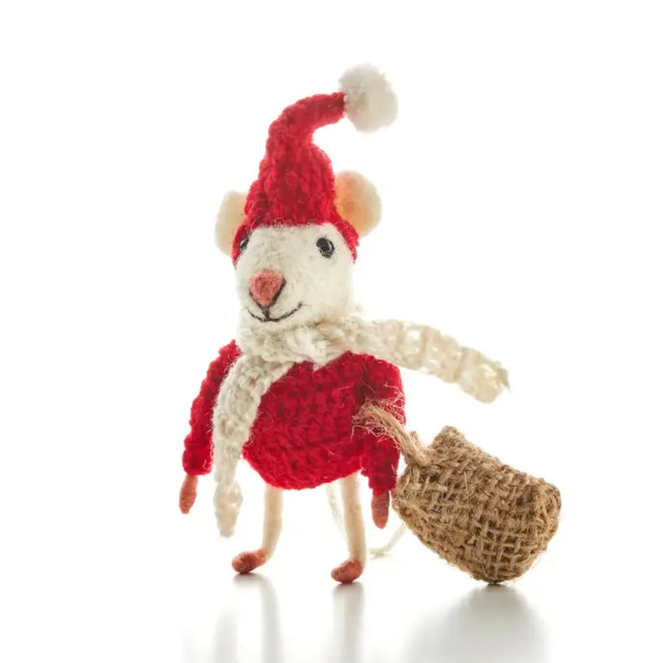 Sew Heart Felt Father Christmas Mouse Felt Christmas Decoration- Christmas Decorations|Seasonal Decor