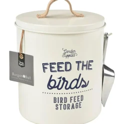 Burgon & Ball 'Feed the Birds' Bird Feed Tin in Stone- Gardening