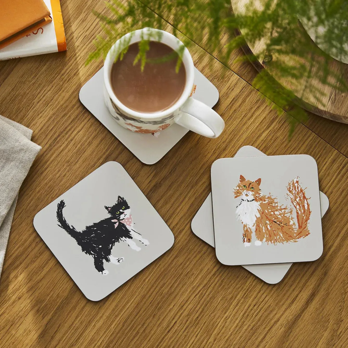 Ulster Weavers Feline Friends Coasters - Set of 4- Coasters