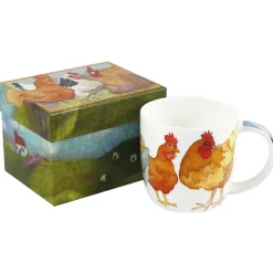 Emma Ball Felted Chickens Bone China Mug (Boxed)- Tea|Chickens