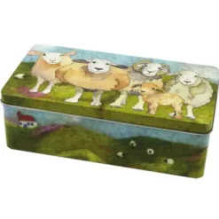 Emma Ball Felted Sheep Long Tin- Storage