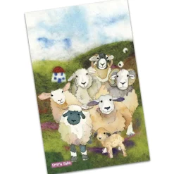 Emma Ball Felted Sheep Tea Towel- Tea|Tea Towels