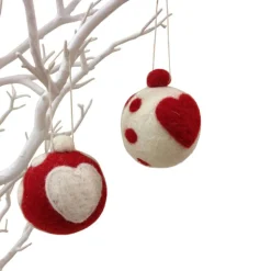 Amica Felt Felt Heart Bauble Decoration- Valentine's Day|Christmas Decorations